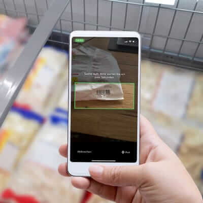 Scannen in der HealthMe App Scannen in der HealthMe App
