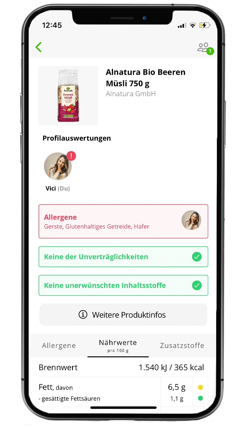 Dein HealthMe Einkaufsassistent App für Unverträglichkeiten Dein HealthMe Einkaufsassistent App für Unverträglichkeiten
